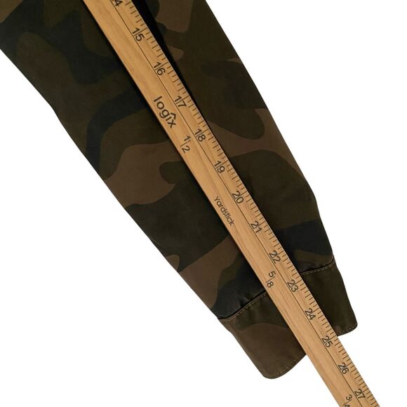 Denim & Flower Camouflage Shacket Shirt Men S Olive Green Snaps Army Outdoor - Picture 7 of 11